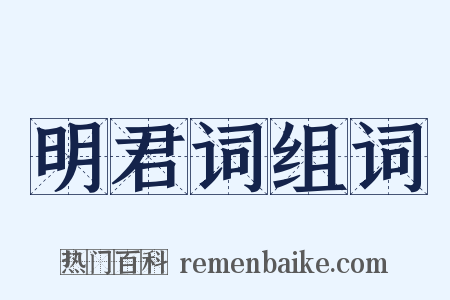 明君词组词是什么意思的图片